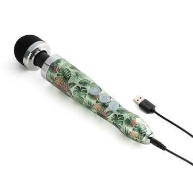 Массажер-микрофон Doxy Die Cast 3R Wand Vibrator Pineapple, с ананасами, зеленый