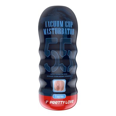 Мастурбатор реалістичний із вакуумом Pretty Love Masturbator Vacuum Cup, в колбі, 18 х 7 см