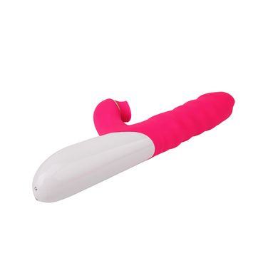 Вібратор кролик із вакуумною стимуляцією Melody Clit Kisser THruster CHISA рожевий