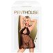 Сексуальный пеньюар и трусики с интимным доступом Penthouse полупрозрачные, черные, L/XL