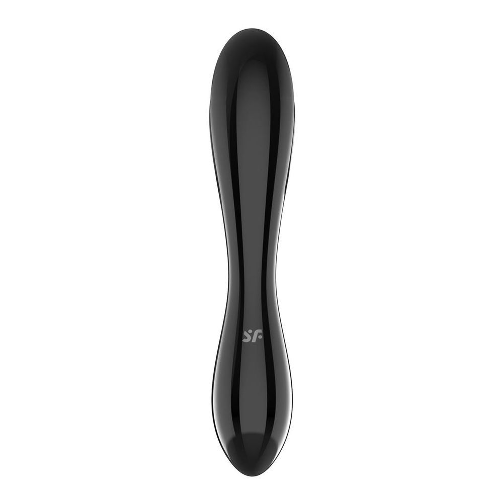 Стеклянный двойной фаллоимитатор Satisfyer Dazzling Crystal 1 для точки G черный