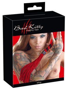 Флогер из замши Bad Kitty красный с черным