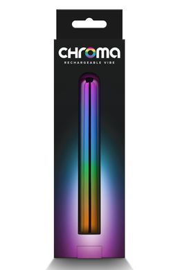 Елегантний хромований вібратор NS Novelties Chroma Rainbow райдужний, Large
