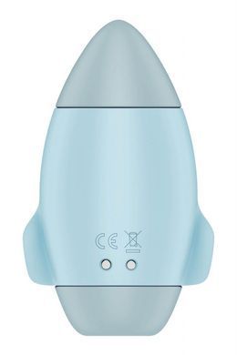 Вакуумный вибратор двойного действия в виде Ракеты Satisfyer Mission Control, голубой