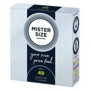 Презервативы ультратонкие Mister Size латексные, 49 мм (цена за упаковку, 3 шт.)