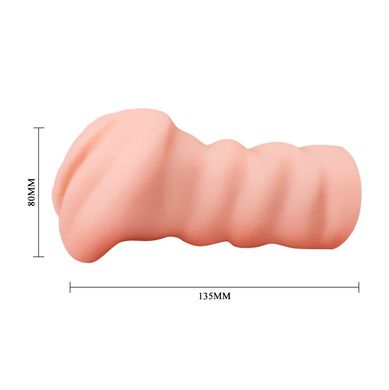 Мастурбатор вагина реалистичный бежевый, 13.5 х 8 см