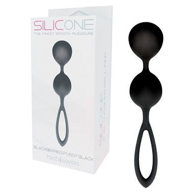 Вагінальні кульки Toyz4Lovers Blackberries Pussy, чорні, 17 &times; 3 см