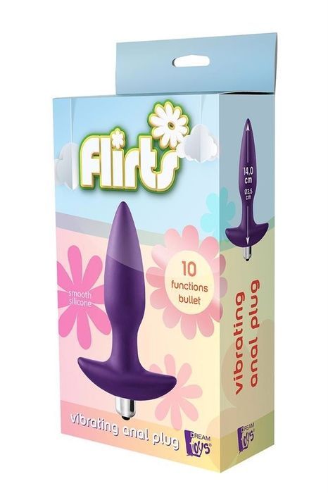 Вібруюча анальна пробка Dream Toys Flirts, фіолетова