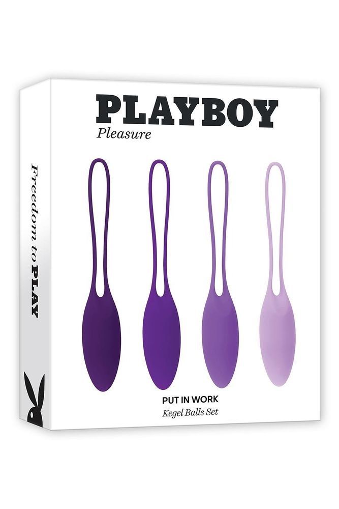 Набор тренажеров Кегеля Evolved Playboy Put In Work 4 вагинальных яйца, фиолетовый