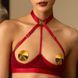Комплект білизни UPKO Lingerie Set із золотими пестісами, червоний, One Size