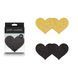 Набір з 2 пар пестисів у формі серця NS Novelties Pretty Pasties Glitter Hearts, чорний/золотий