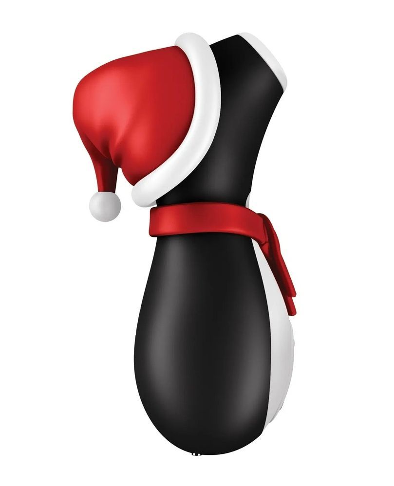 Клиторальный вакуумный вибратор Пингвин Satisfyer Penguin Holiday Edition черно-белый