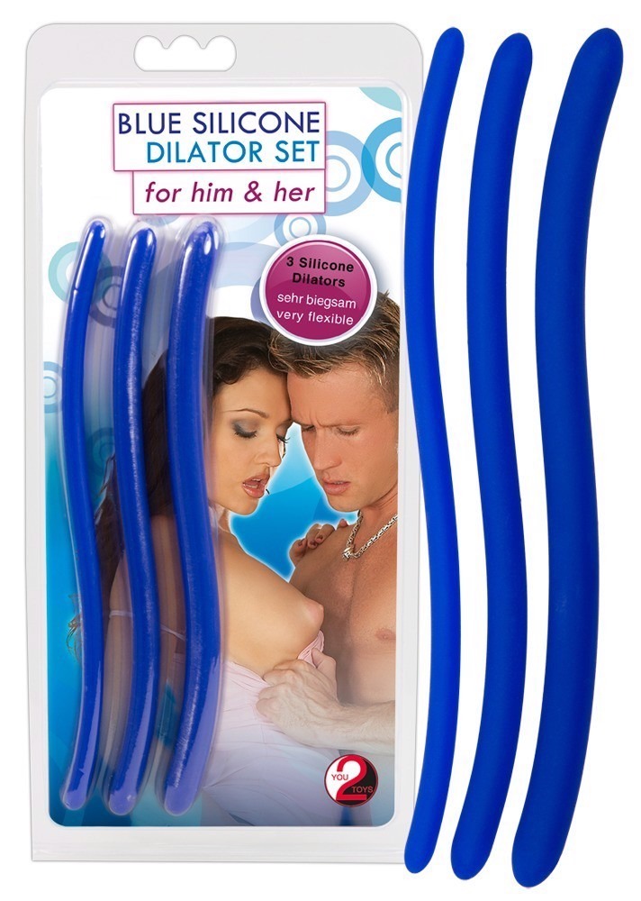 Стимулятори уретри You2Toys Silicone Dilator Set хвилеподібної форми, сині, 3 шт.