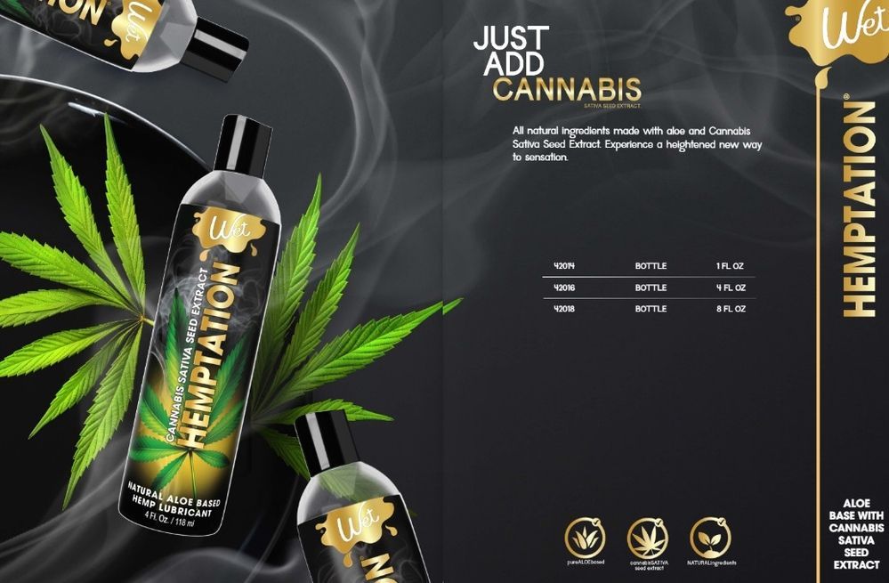 Лубрикант с экстрактом каннабиса Wet Hemptation Natural Hemp, 236 мл