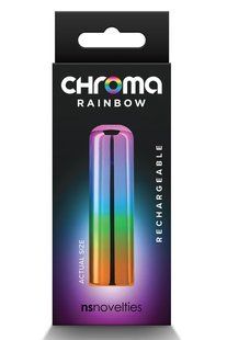 Міні-вібратор для стимуляції клітора NS Novelties Chroma Rainbow перезаряджається, райдужний, S