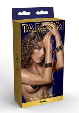 Наручники золотистые металлические Slave Wrist Cuffs TABOOM