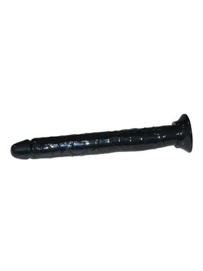 Реалістичний гігантський фалоімітатор для фістингу Master Series, на присосці, чорний, 32 х 3.8 см