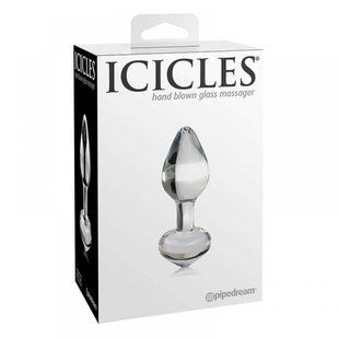Скляна анальна пробка Pipedream Icicles No 44 прозора
