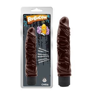 Вибратор реалистичный Chisa Rubicon на батарейках, коричневый