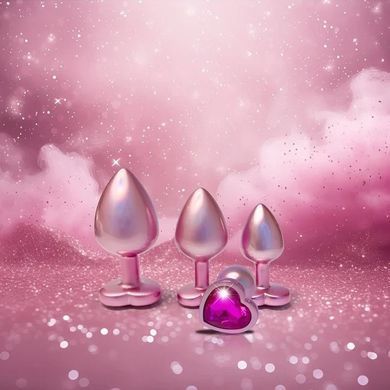Набір із трьох анальних пробок Dream Toys Gleaming Love, розміри S, M, L, перламутрово-рожевий