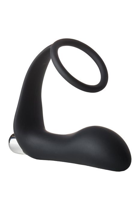 Анальная пробка с эррекционным кольцом FANTASSTIC VIBRATING ANAL PLUG WITH COCKRING BLACK