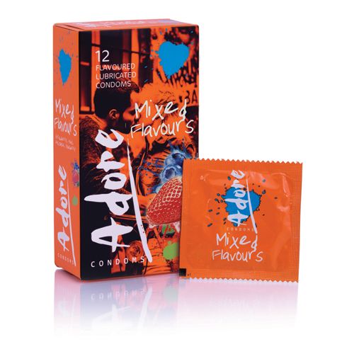 SA05K Презервативы Adore Flavours Condoms 12 шт