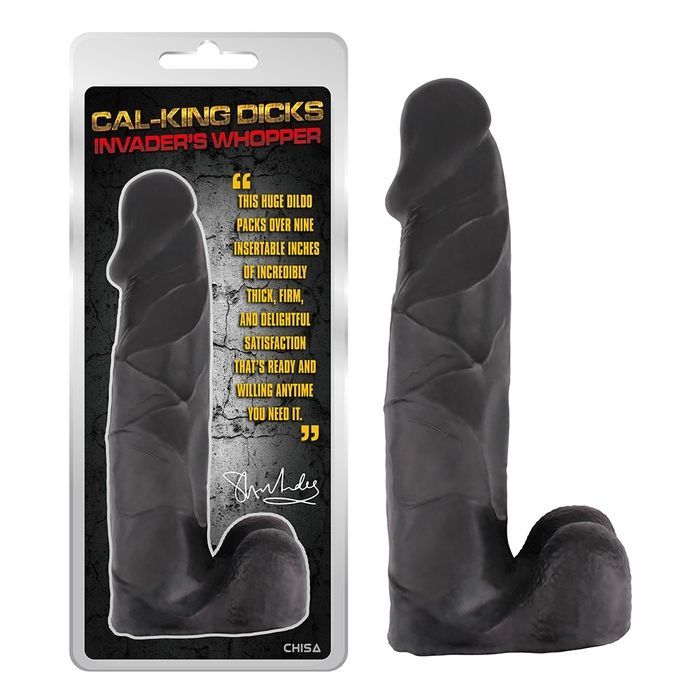 Фаллоиммитатор&nbsp;из киберкожи Chisa Cal-king&nbsp;Dicks&nbsp;Invader's&nbsp;Whopper гигантский, черный