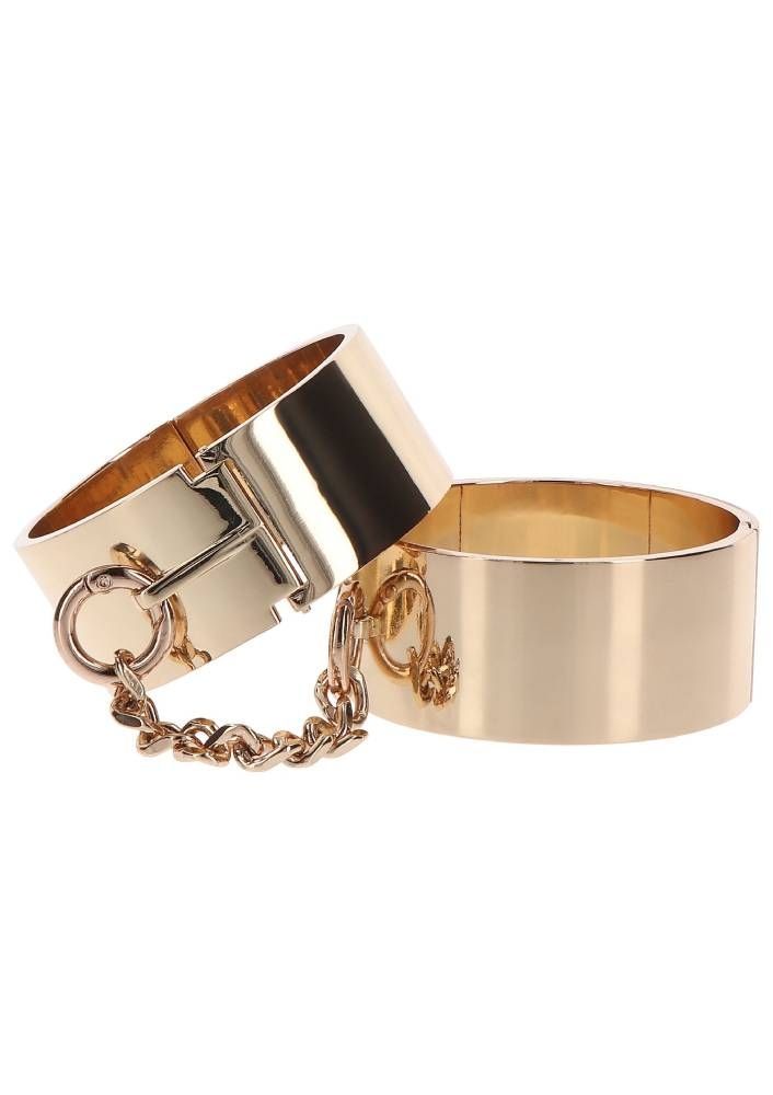 Наручники золотистые металлические Slave Wrist Cuffs TABOOM