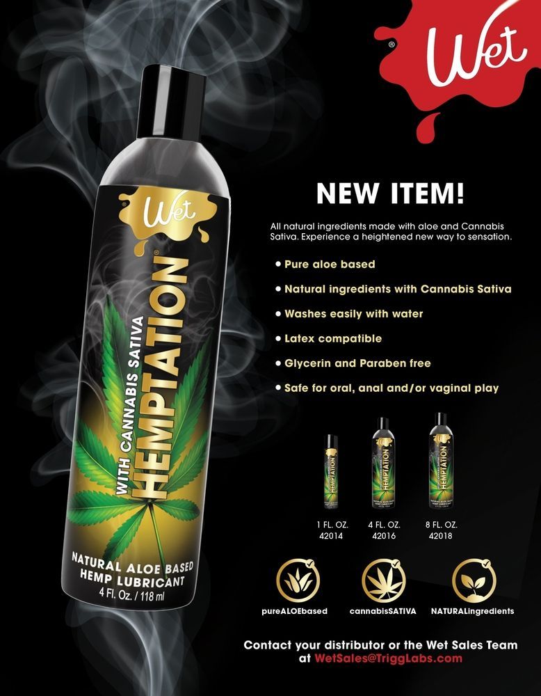 Лубрикант с экстрактом каннабиса Wet Hemptation Natural Hemp, 236 мл