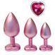 Набір із трьох анальних пробок Dream Toys Gleaming Love, розміри S, M, L, перламутрово-рожевий