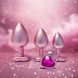 Набір із трьох анальних пробок Dream Toys Gleaming Love, розміри S, M, L, перламутрово-рожевий