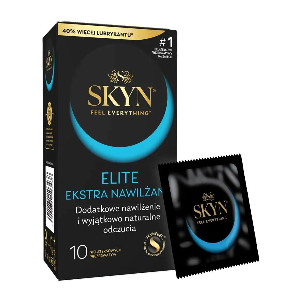 Безлатексні презервативи (поліізопрен) Skyn Elite Extra Lube, з додатковим змащенням, 10 шт