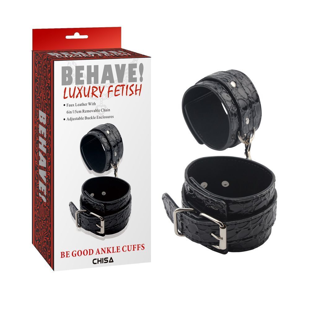 Поножі Chisa Behave!Luxury&nbsp;Fetish з металевою фурнітурою, чорні