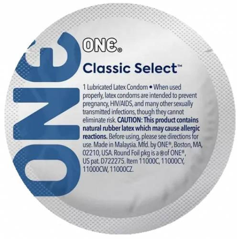 Набор классических латексных презервативов One Classic Select (цена за 5 шт.)