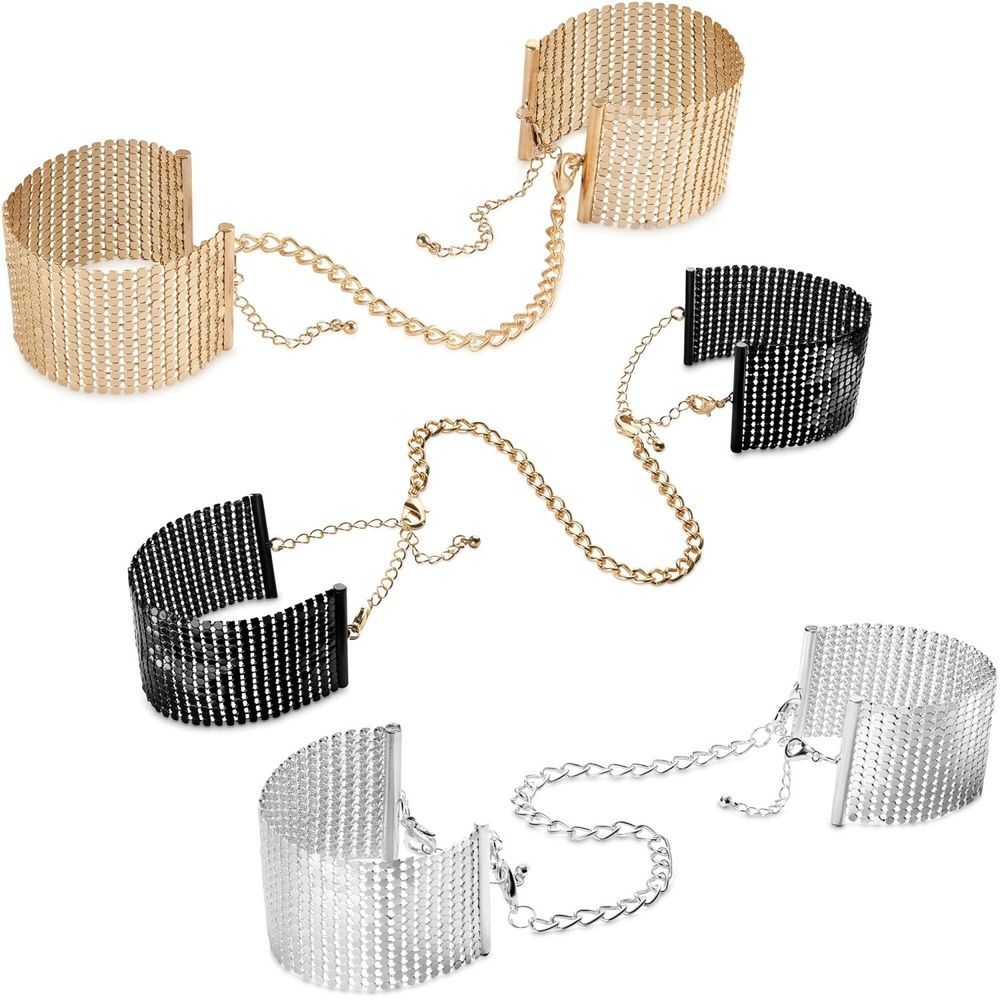 Браслеты-наручники DESIR METALLIQUE чорні Bijoux Indiscrets