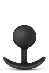 Анальний плаг Blush з внутрішнім кулькою Adventures Platinum Silicone Vibra, Черный