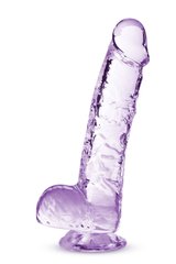 Фаллоимитатор реалистичный на присоске Blush Naturally Yours фиолетовый, 15.2 х 2.5 см