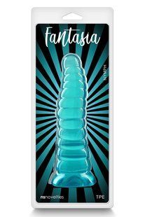 Прозрачный фаллоимитатор с присоской NS Novelties Fantasia бирюзовый