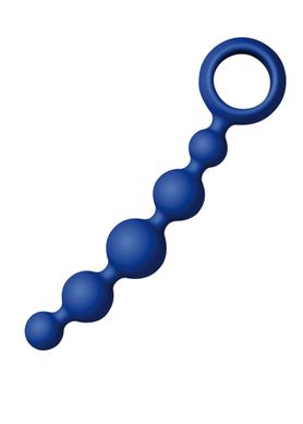 Анальная цепочка Joy Division Joyballs anal wave, силиконовая, синяя, 17.5 см
