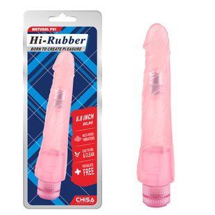 Вибратор&nbsp;реалистичный на батарейках Chisa&nbsp;Hi-Rubber, розовый