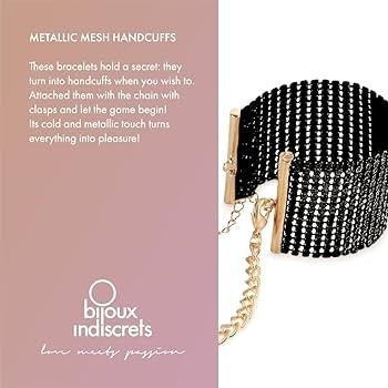 Браслеты-наручники DESIR METALLIQUE чорні Bijoux Indiscrets