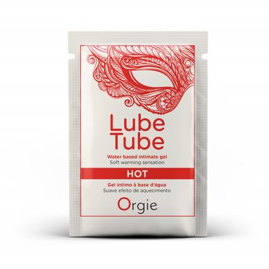 ПРОБНИК зігріваюче мастило для сексу "LUBE TUBE HOT" Orgie 2 мл