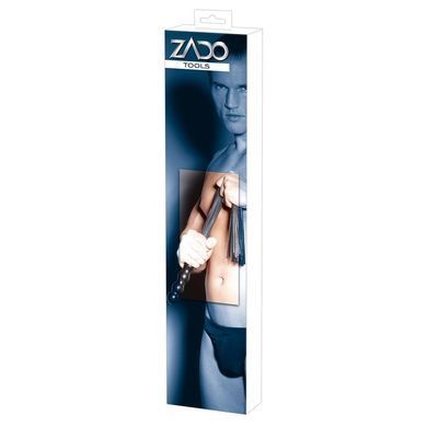 Флоггер кожаный с деревянной ручкой ZADO TOOLS черный, 58.5 см