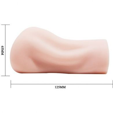 Мастурбатор вагина реалистичный самосмазывающийся Crazy Bull бежевый, 12 х 7 см