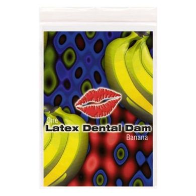 Серветка латексна для орального сексу Trustex Banana Latex Dental Dams з ароматом та смаком банана