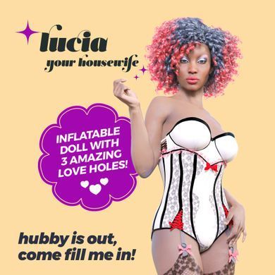 Секс-лялька з 3 отворами Crushious LUCIA The Inflatable Nurse, бежева, 155 см
