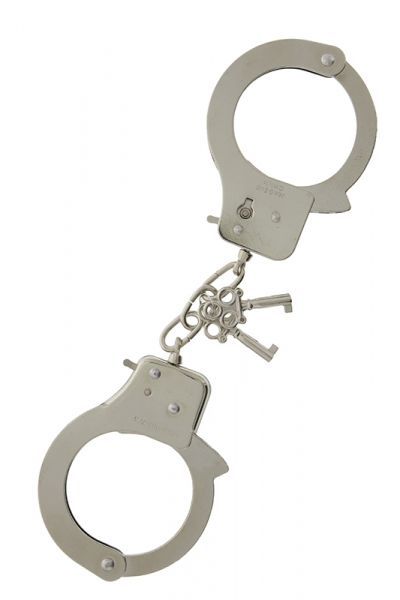 Наручники, Large Metal Handcuffs with Keys, Сріблястий
