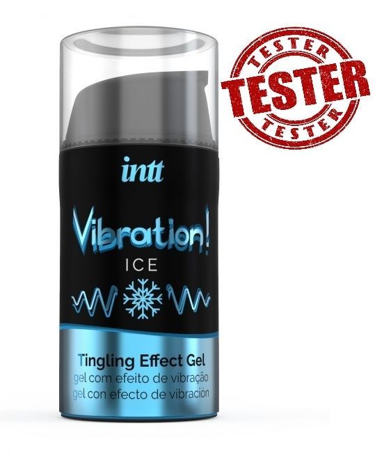 ТЕСТЕР/Жидкий вибратор Intt Vibration ICE эффект охлаждения,15 мл(при покупке 10 ед,тестер за 1 грн)