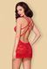 Сорочка&nbsp;Obsessive&nbsp;860-CHE-3&nbsp;chemise&nbsp;&&nbsp;thong&nbsp;red&nbsp;L/XL