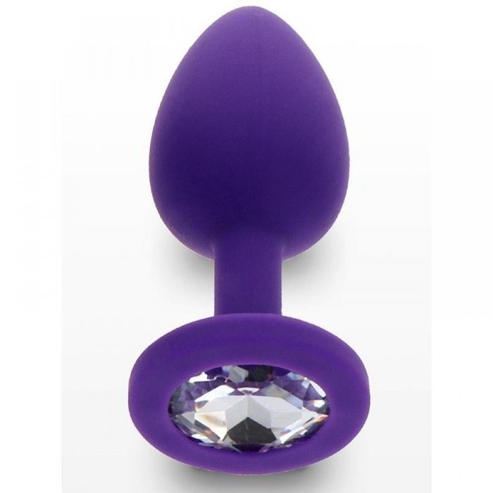Анальная пробка S с кристаллом Toy Joy, фиолетовая, 7 х 2.5 см